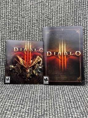 Diablo III 3 PC Mac 2012 Big Box CIB DVD Manual Notepad Blizzard Complete